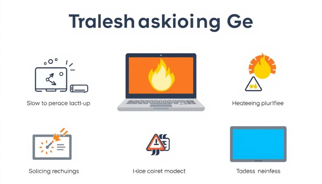 Ilustrasi troubleshooting masalah umum laptop untuk panduan lengkap membeli dan menggunakan laptop